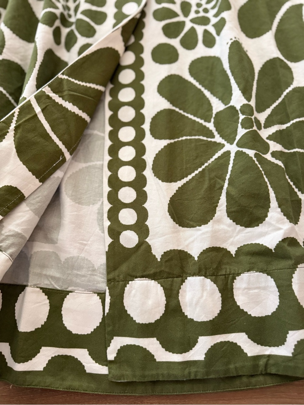 FARM RIO PALERMO OLIVE GREEN & BEIGE MAXI DRESS LARGE - Picture 5 of 8